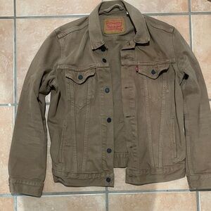 Levi's Men's Olive Brown Cotton Jacket